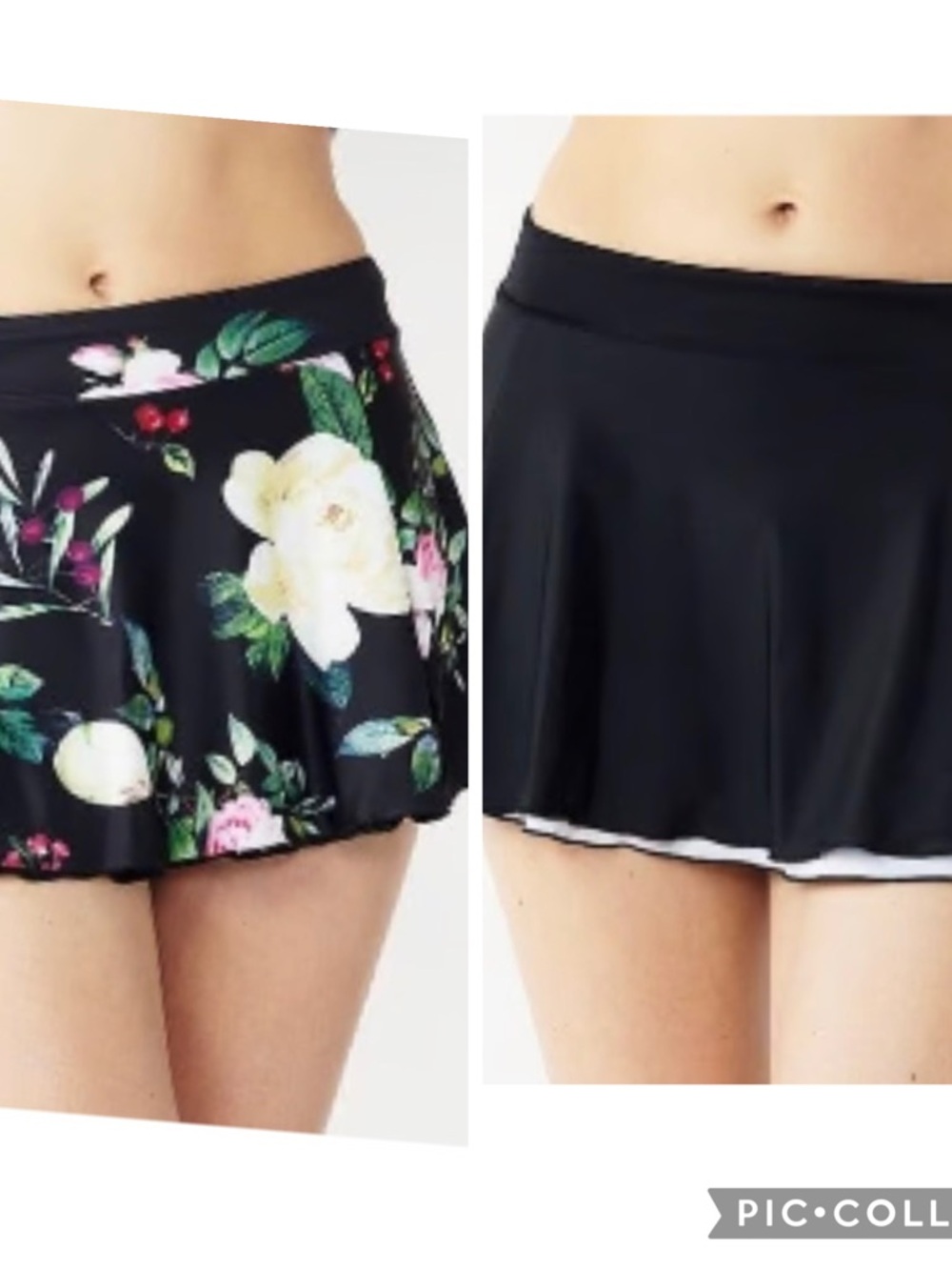 NWT Nine West Reversible Black Floral Swim Skirt - Picture 9 of 10